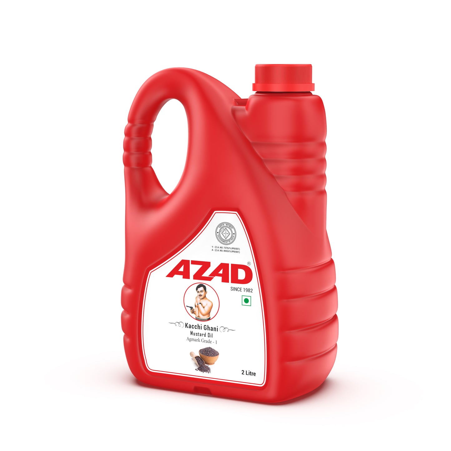 2 Litre Bottle Kachi Ghani Azad Mustard Oil