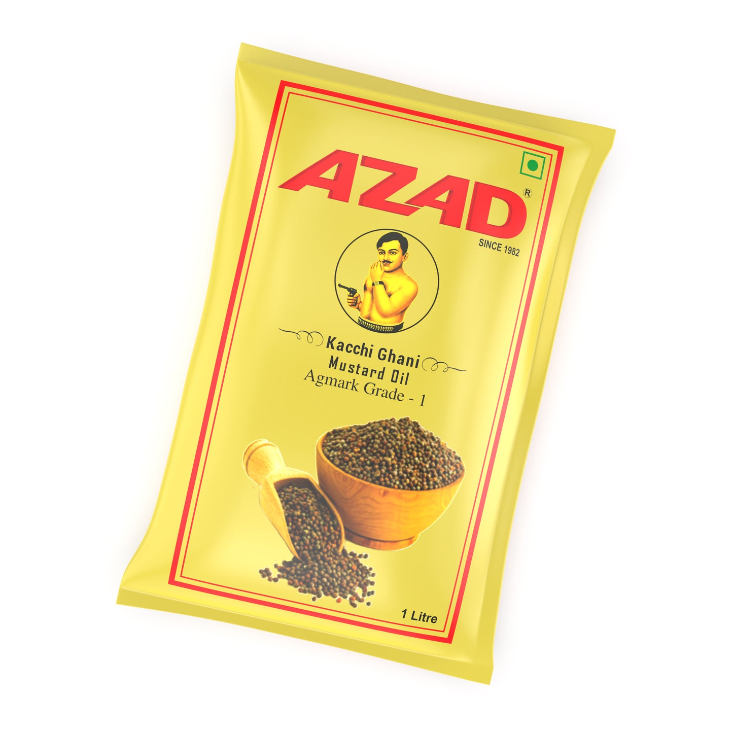 1 Litre Pouch Kachi Ghani Azad Mustard Oil