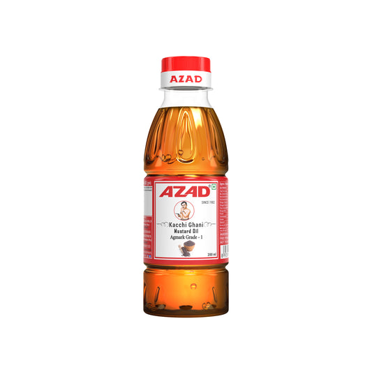 200ml Bottle Kachi Ghani Azad Mustard Oil
