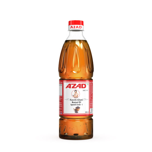500ml Bottle Kachi Ghani Azad Mustard Oil