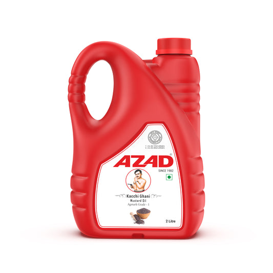 2 Litre Bottle Kachi Ghani Azad Mustard Oil