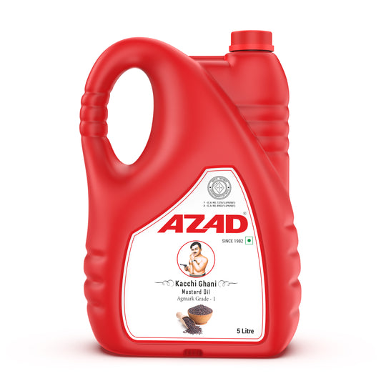 5 Litre Bottle Kachi Ghani Azad Mustard Oil