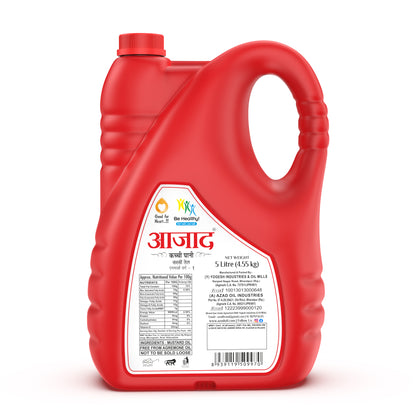 5 Litre Bottle Kachi Ghani Azad Mustard Oil