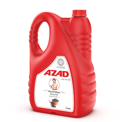 5 Litre Bottle Kachi Ghani Azad Mustard Oil