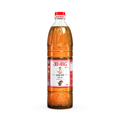 1 Litre Bottle Kachi Ghani Azad Mustard Oil