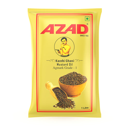 1 Litre Pouch Kachi Ghani Azad Mustard Oil